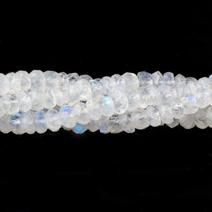 5.5mm Rainbow Moonstone Faceted Rondelle Beads 8 inch 62 pcs A Grade