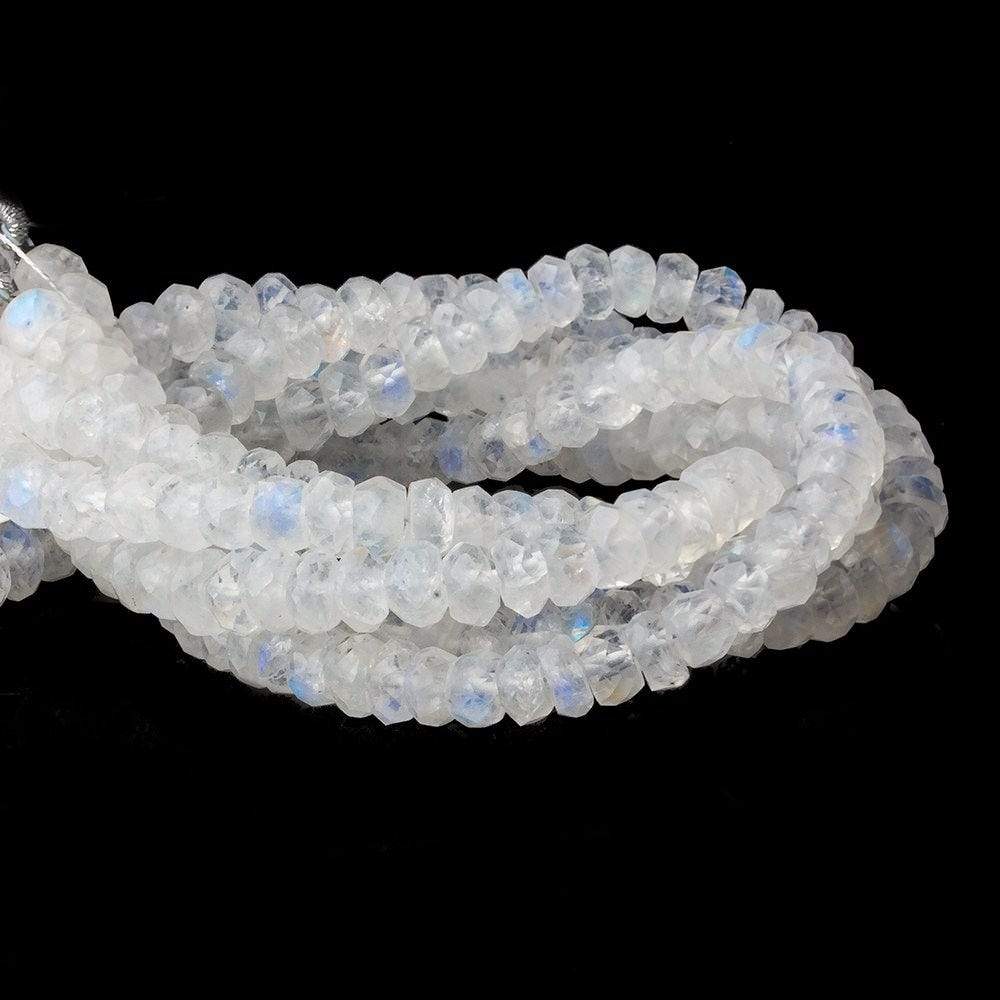 5.5mm Rainbow Moonstone Faceted Rondelle Beads 8 inch 62 pcs A Grade