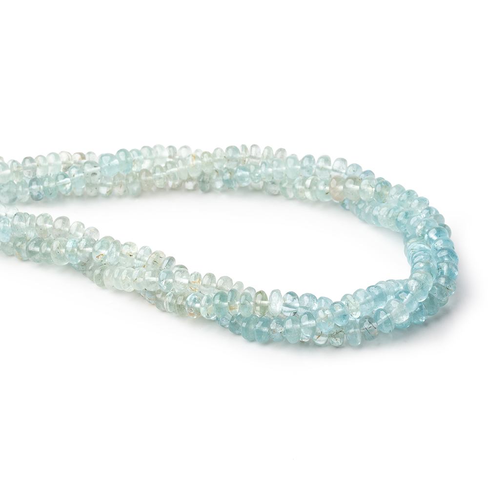 5.5mm Shaded Aquamarine Plain Rondelle Beads 13.75 inch 108 pieces