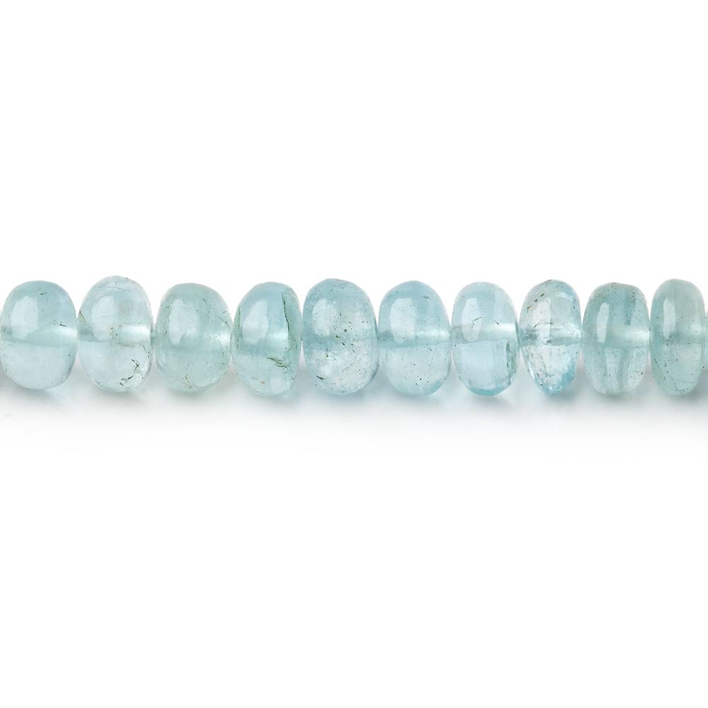5.5mm Shaded Aquamarine Plain Rondelle Beads 13.75 inch 108 pieces