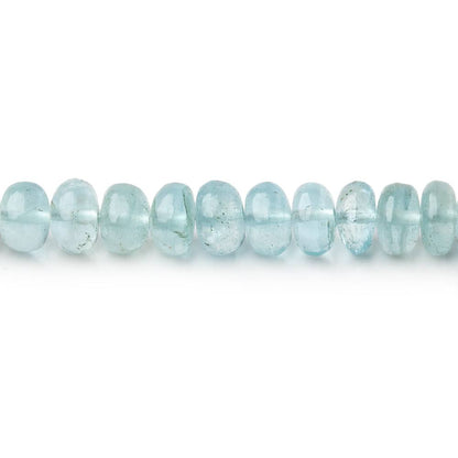 5.5mm Shaded Aquamarine Plain Rondelle Beads 13.75 inch 108 pieces