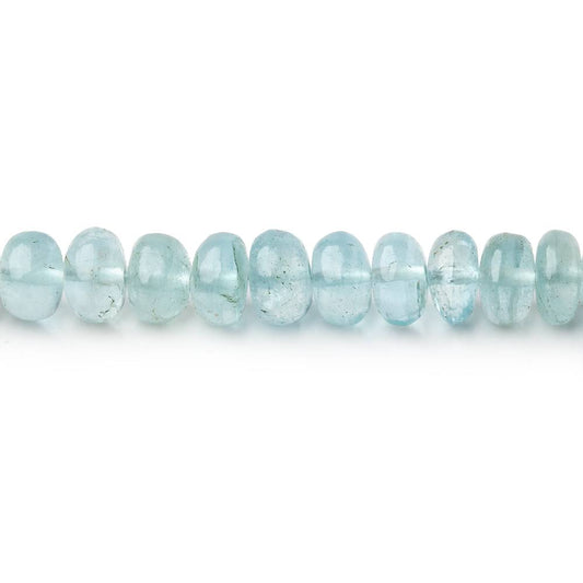 5.5mm Shaded Aquamarine Plain Rondelle Beads 13.75 inch 108 pieces
