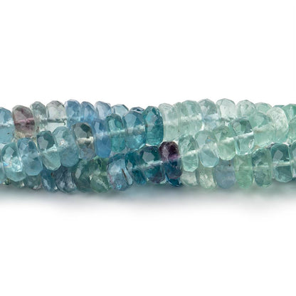 5.5mm Shaded Fluorite Faceted Rondelle Beads 13 inch 126 pieces