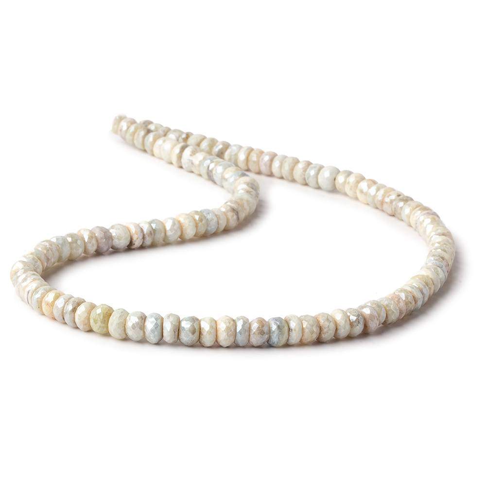 6mm Mystic Sapphire faceted rondelle beads 14 inch 105 pieces