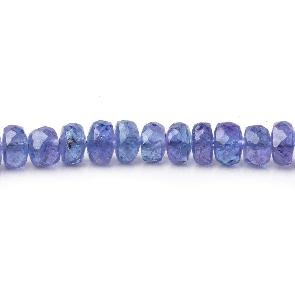 5.5mm Tanzanite Faceted Rondelle Beads 16 inch 125 pieces AA Grade