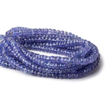 5.5mm Tanzanite Faceted Rondelle Beads 16 inch 125 pieces AA Grade