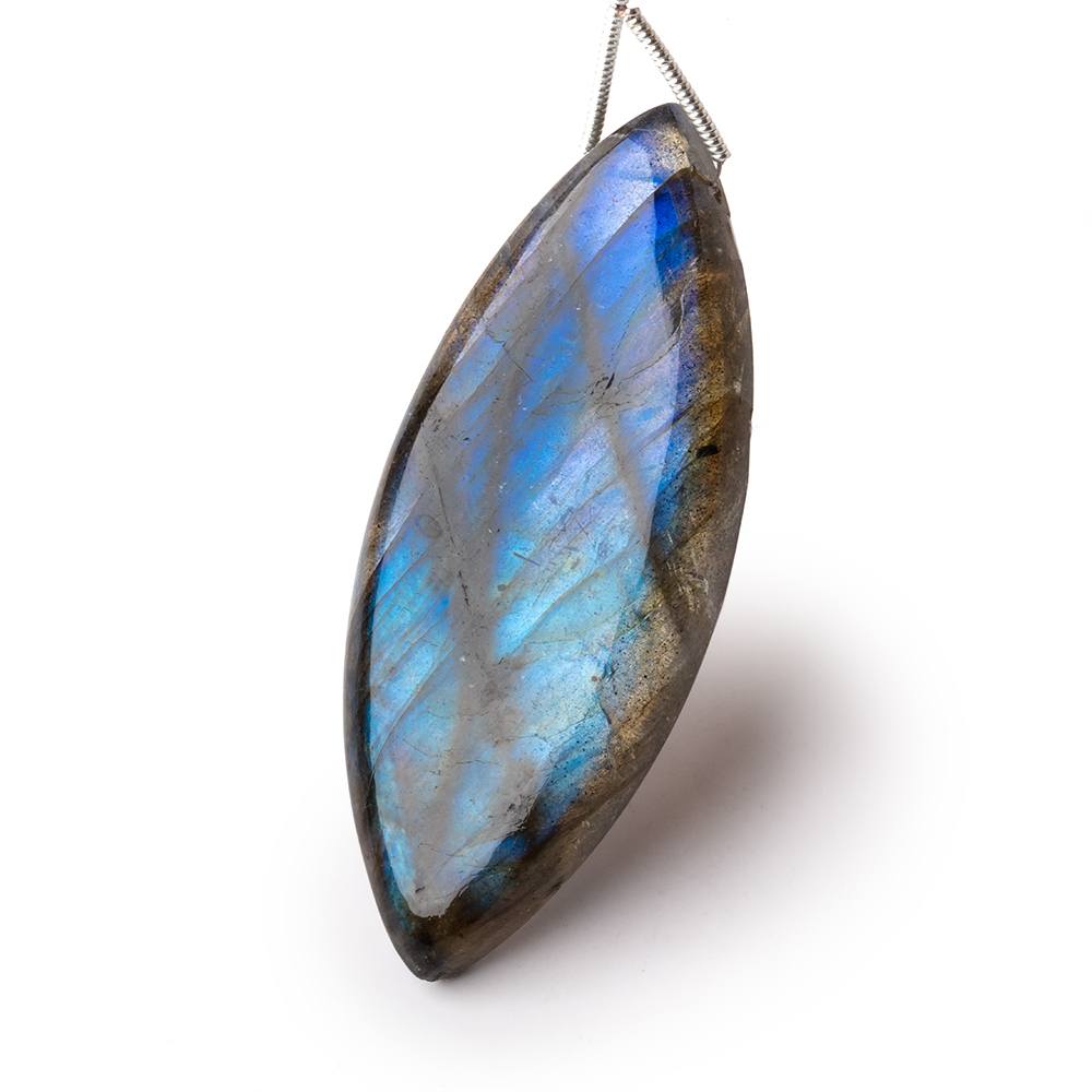 55x23x8mm Labradorite Plain Marquise Pendant 1 AAA Focal