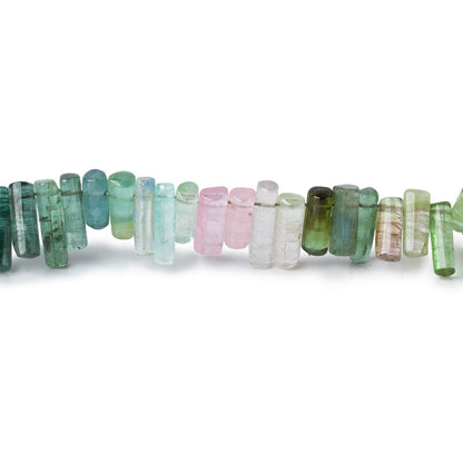 5.5x3.5-13x2.5mm Afghani Multi Color Tourmaline top drilled plain Crystals 18 inch 162 pcs