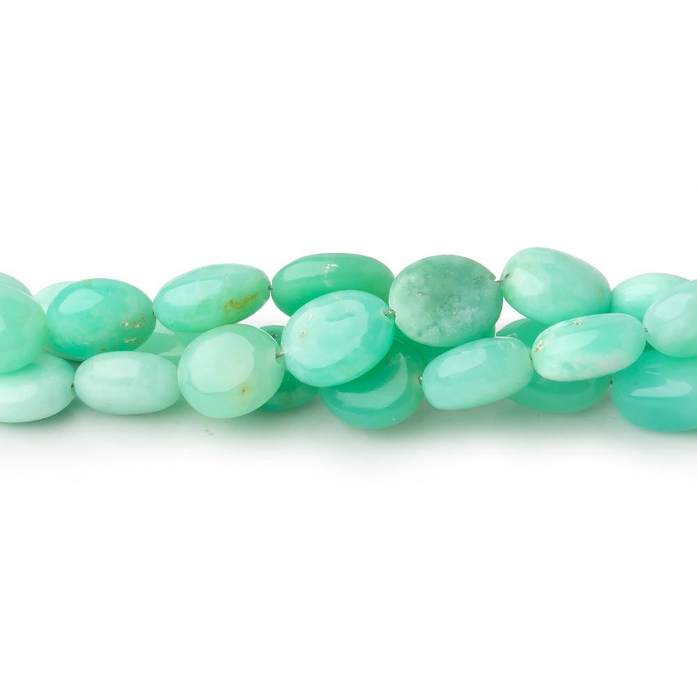 5.5x5-8x7mm Tanzanian Green Opal Plain Oval Beads 17.5 inch 62 pieces