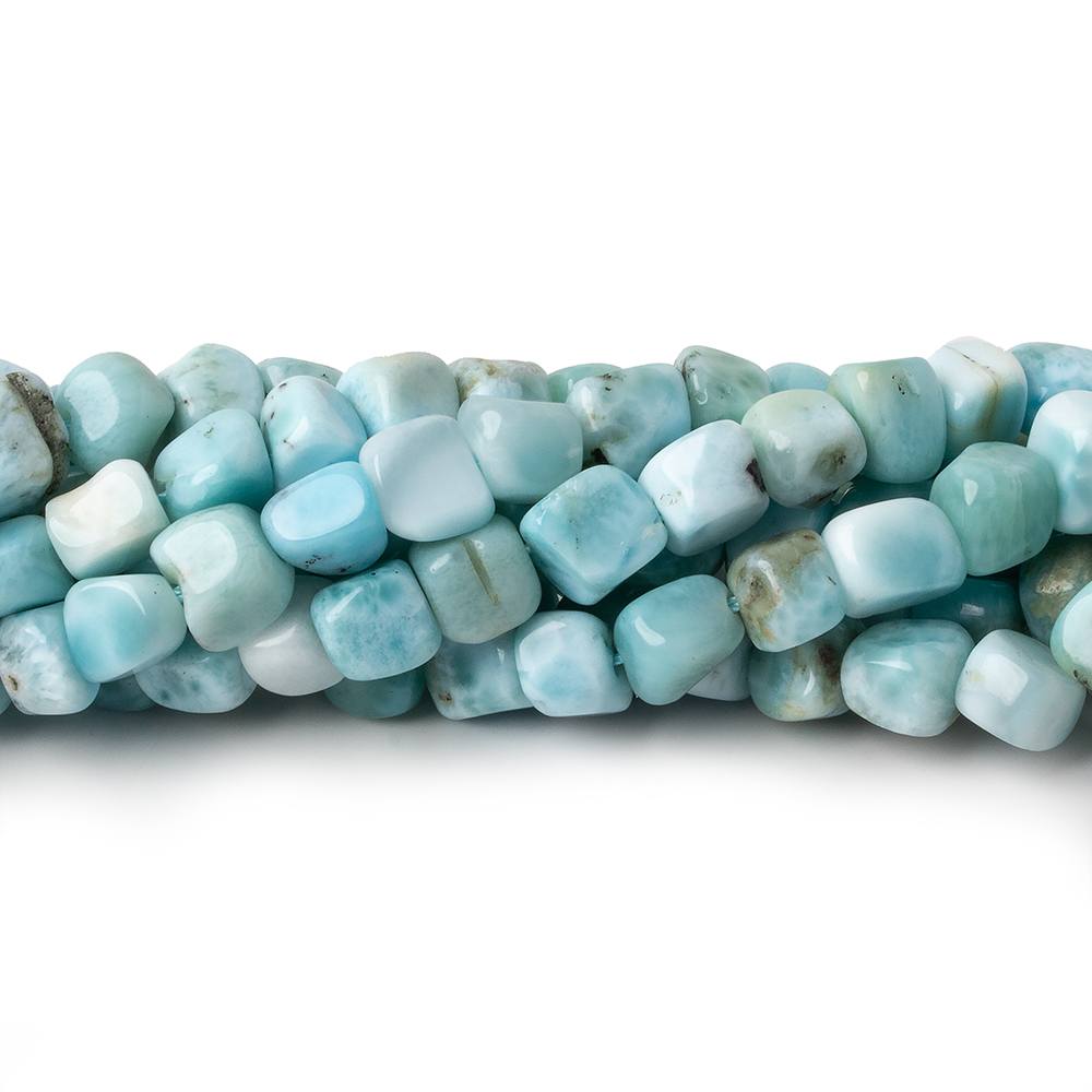 5.5x5.5-6x6mm Larimar plain cubed nuggets 15.5 inch 65 beads