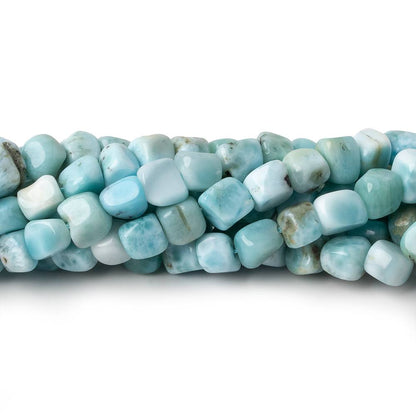 5.5x5.5-6x6mm Larimar plain cubed nuggets 15.5 inch 65 beads
