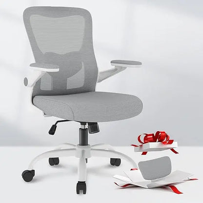 Ergonomic Office Chairs Mesh Computer Desk Chair with 3D Flip-Up Armrests Adjustable Headrest and Lumbar Support Comfy High Bac