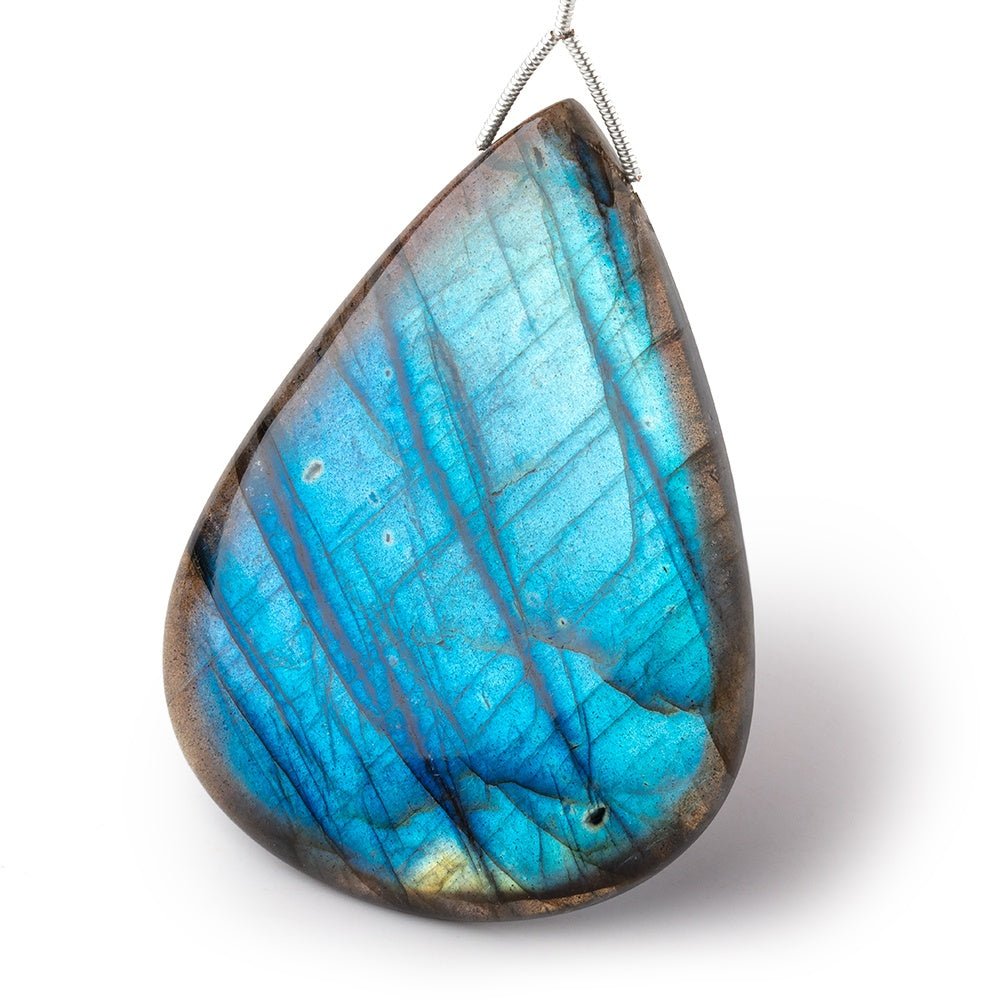 59x44x8mm Labradorite Plain Pear Pendant 1 AAA Focal