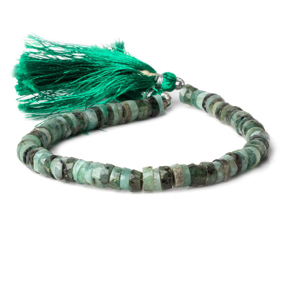 5mm - 6mm Brazilian Emerald Faceted Heshi Beads 8 inch 85 pieces