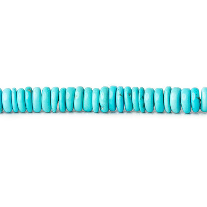 5mm - 7mm Turquoise Plain Heshi Beads 18.5 inch 285 pieces