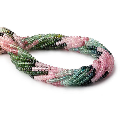 5mm Afghani Tourmaline Plain Rondelle Beads 18 inch 142 pieces AAA