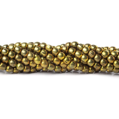 5mm Brass Plain Round Beads 44 beads 8inch