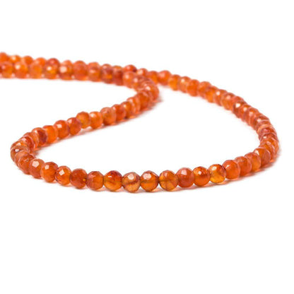 5mm Carnelian Agate Beads Faceted Round 13 inch 75 pieces