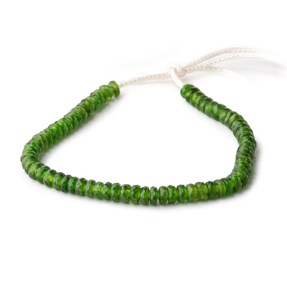 5mm Chrome Diopside 2mm Large Hole Faceted Rondelles 7 inch 66 Beads AAA