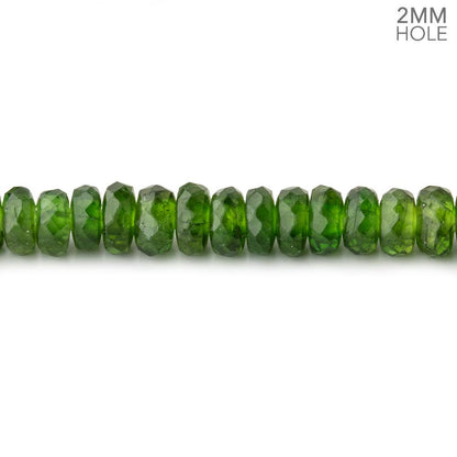 5mm Chrome Diopside 2mm Large Hole Faceted Rondelles 7 inch 66 Beads AAA