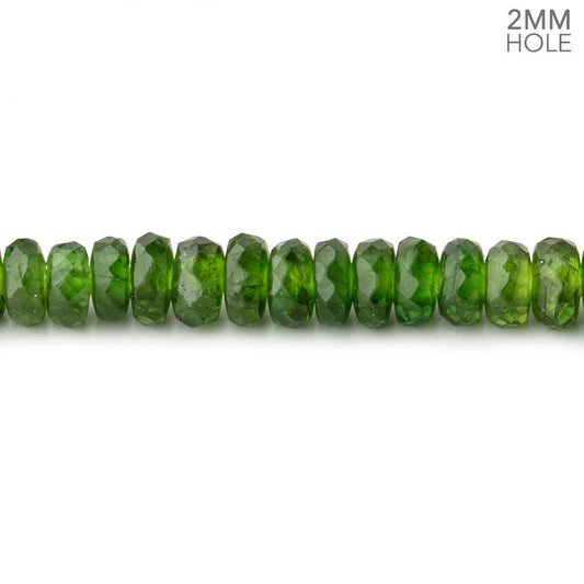 5mm Chrome Diopside 2mm Large Hole Faceted Rondelles 7 inch 66 Beads AAA