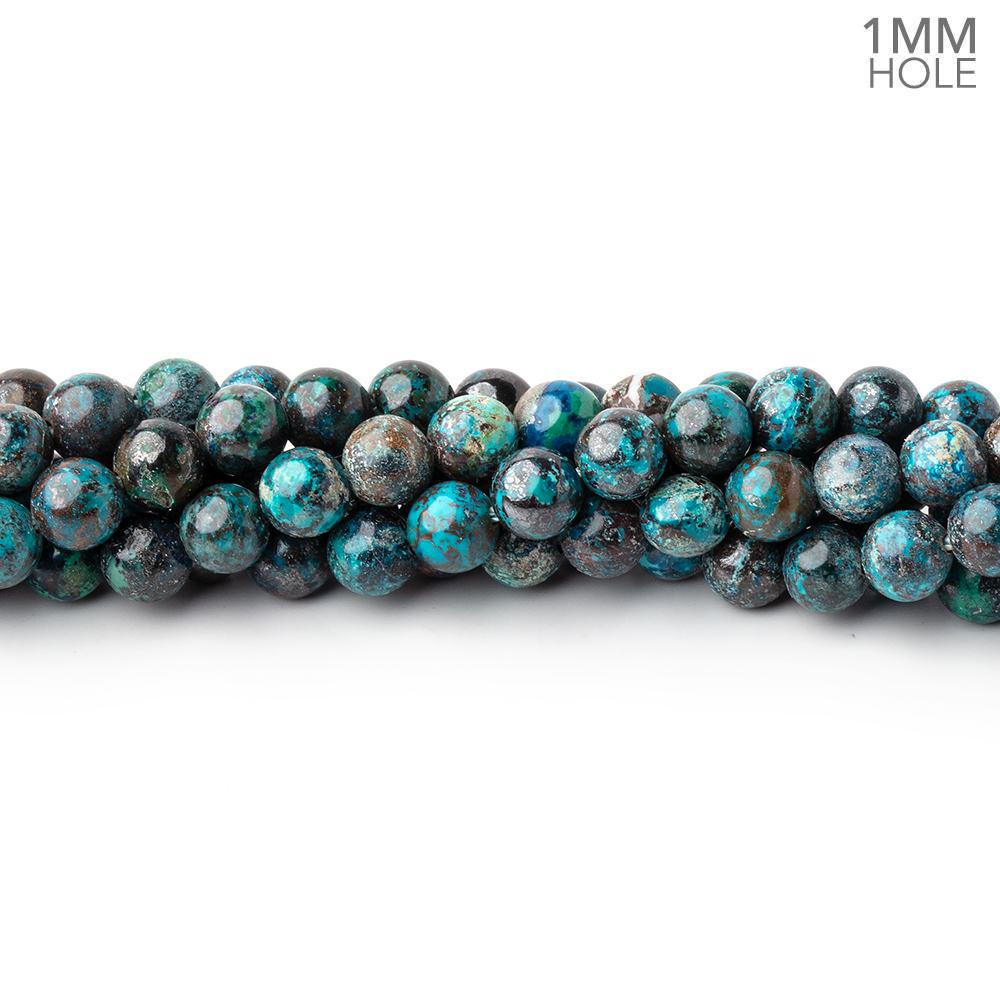 5mm Chrysocolla Plain Rounds 16 inch 79 Beads 1mm Large Hole A