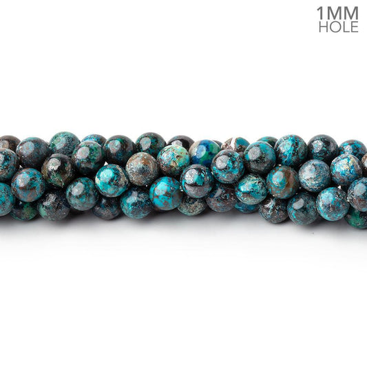 5mm Chrysocolla Plain Rounds 16 inch 79 Beads 1mm Large Hole A