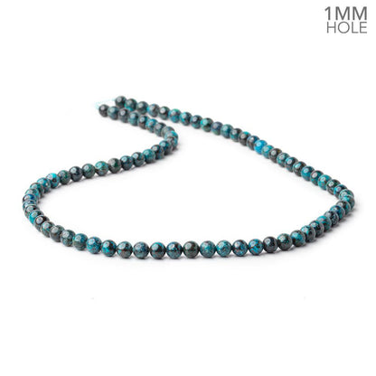 5mm Chrysocolla Plain Rounds 16 inch 79 Beads 1mm Large Hole A