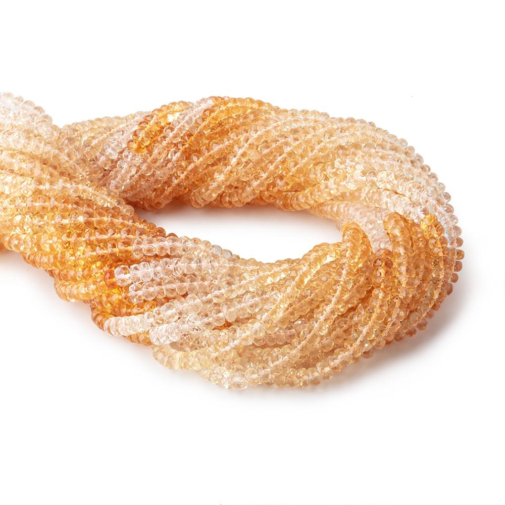 5mm Citrine Faceted Rondelle Beads 14.5 inch 140 pieces