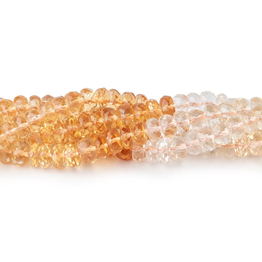 5mm Citrine Faceted Rondelle Beads 14.5 inch 140 pieces