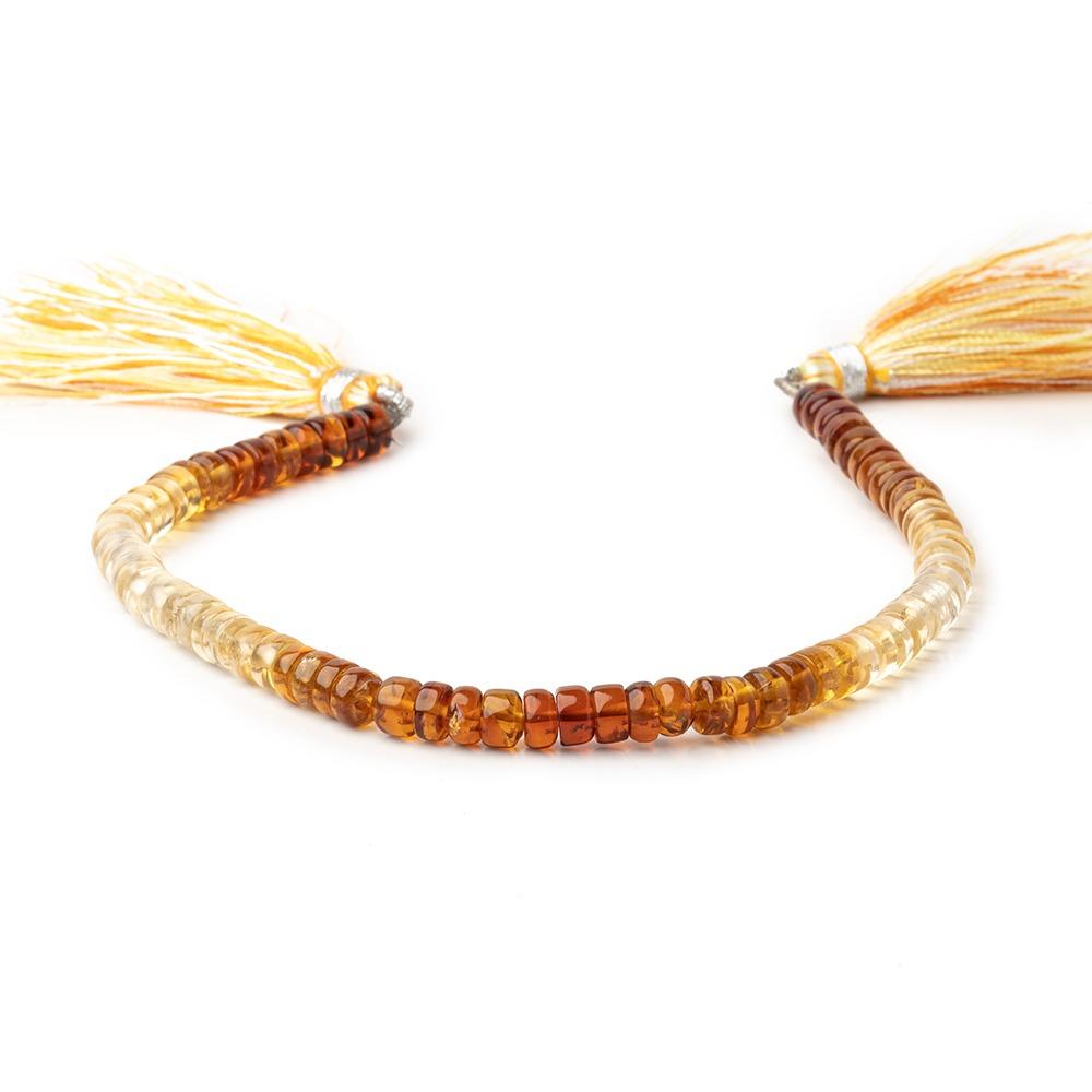 5mm Citrine Ombré Plain Heshi Beads 8 inches 66 pieces