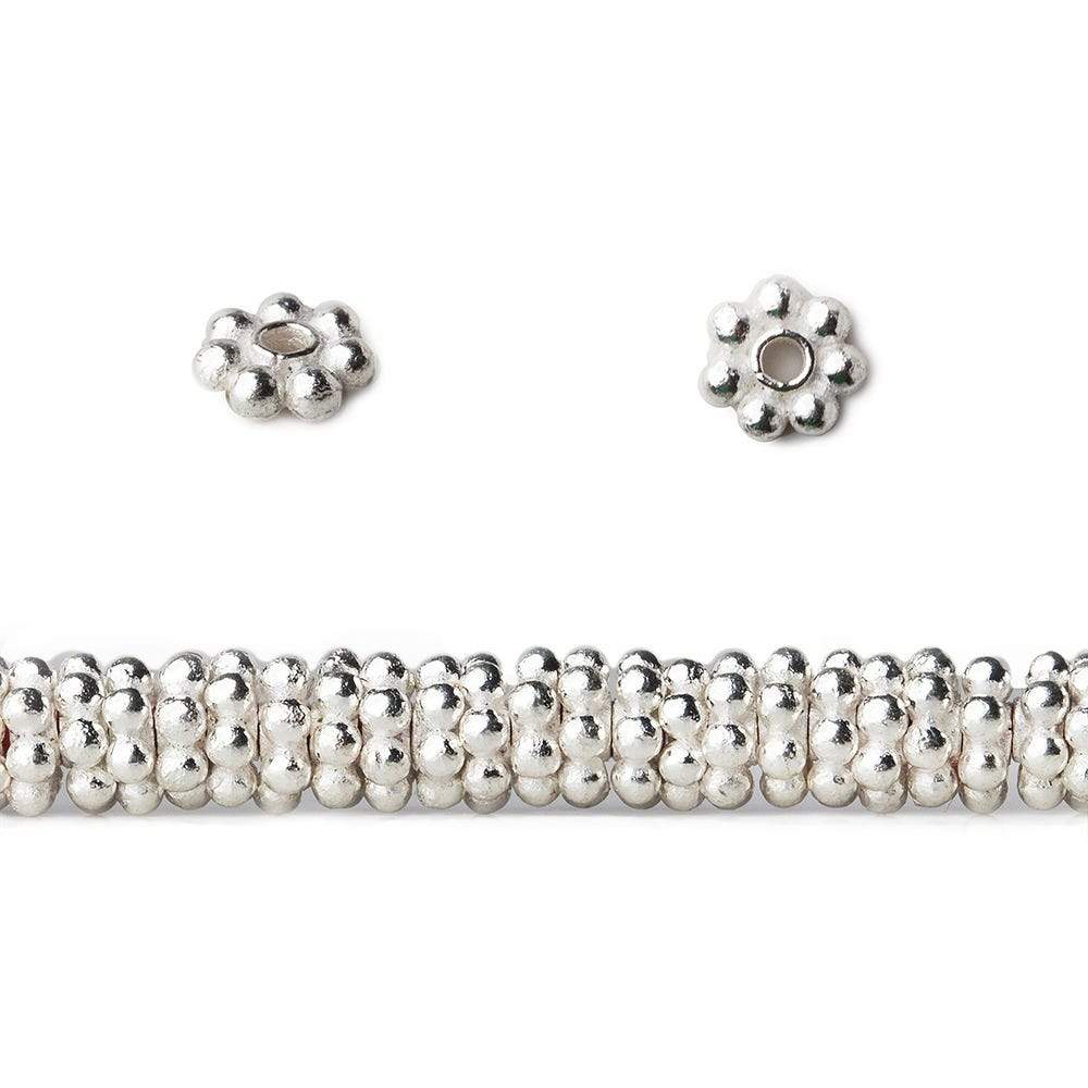 5mm Daisy Spacer Beads 8 inch 128 pieces