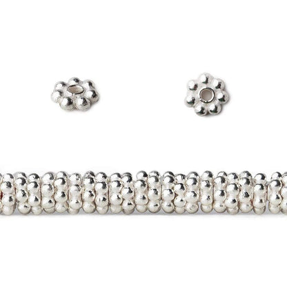 5mm Daisy Spacer Beads 8 inch 128 pieces