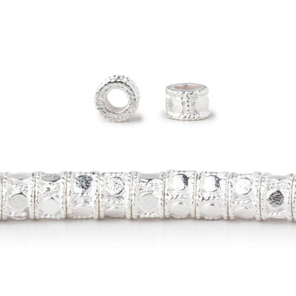 5mm Dotted Cylinder Tube Beads 8 inch 48 pieces