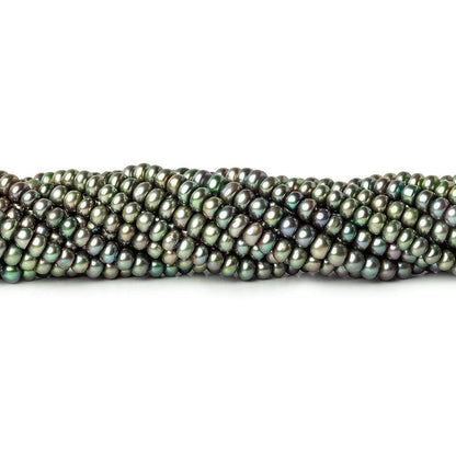 5mm Green Center Drill Button Pearl, 15 inch