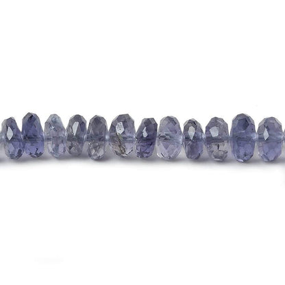 6-7mm Iolite faceted rondelle beads 8 inch 60 pieces