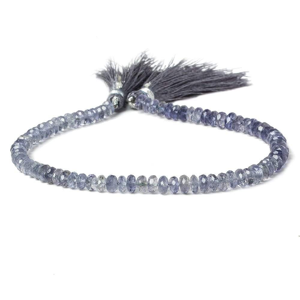 6-7mm Iolite faceted rondelle beads 8 inch 60 pieces