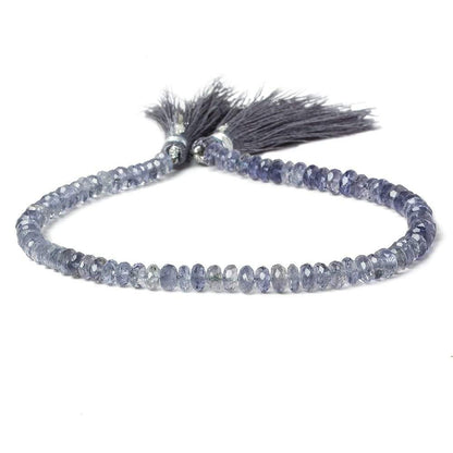 6-7mm Iolite faceted rondelle beads 8 inch 60 pieces