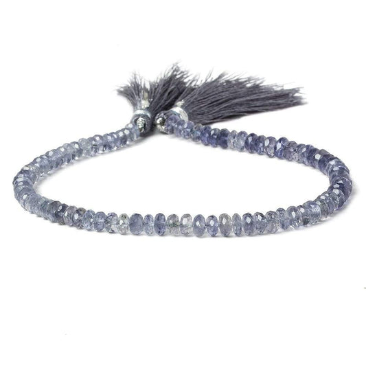 6-7mm Iolite faceted rondelle beads 8 inch 60 pieces
