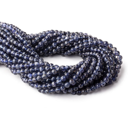 5mm Iolite faceted round beads 12.5 inch 73 pieces AA Grade