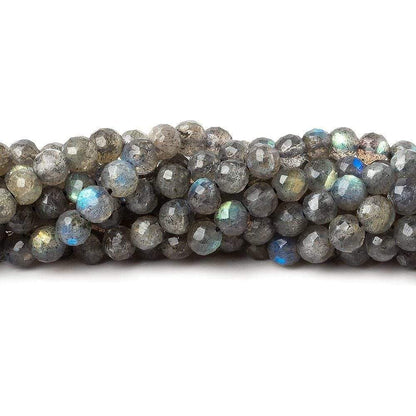 5mm Labradorite Faceted Round Beads 13.5 inch 70 pieces