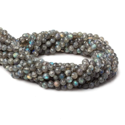 5mm Labradorite Faceted Round Beads 13.5 inch 70 pieces