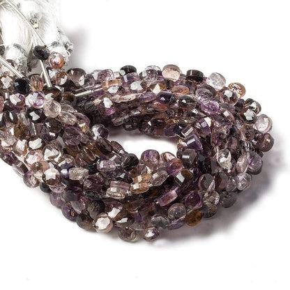 5mm Lepidocrocite faceted petite heart beads 6 inch 50 pieces