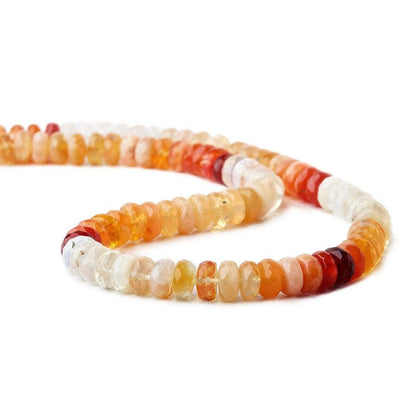 5mm Mexican Fire Opal Faceted Rondelle Beads 15 inch 112 pieces