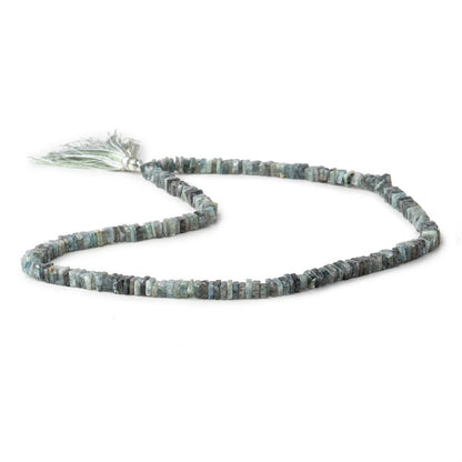 5mm Moss Aquamarine Plain Square Heshi Beads 16 inch 95 pcs