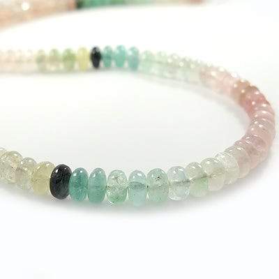 5mm Multi Color Afghani Tourmaline Plain Rondelle