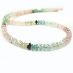 5mm Multi Color Afghani Tourmaline Plain Rondelle