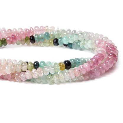 5mm Multi Color Afghani Tourmaline Plain Rondelle