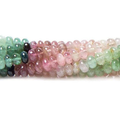 5mm Multi Color Afghani Tourmaline Plain Rondelle