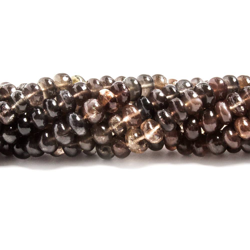 5mm Multi Color Cat's Eye Scapolite plain rondelle 18 inch 129 beads